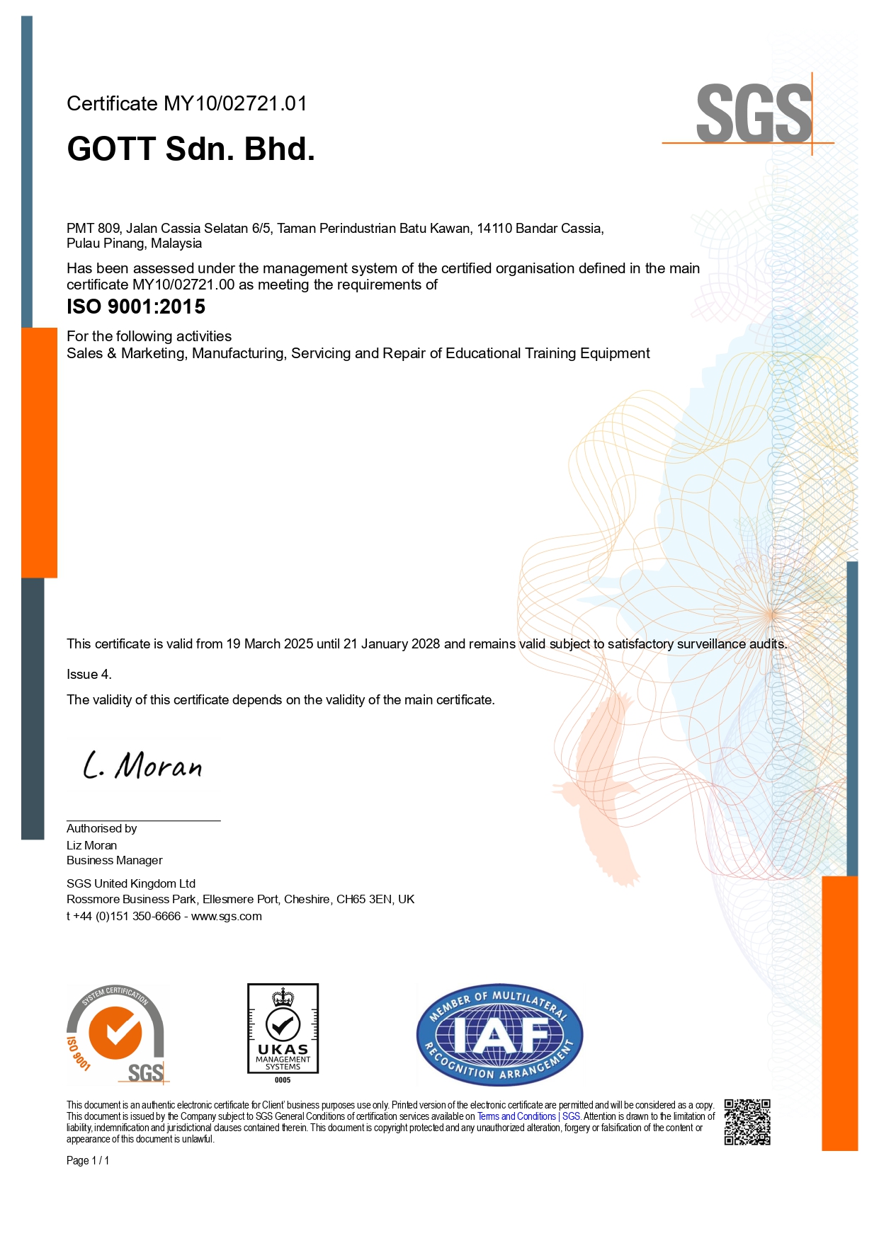 ISO Certificate
